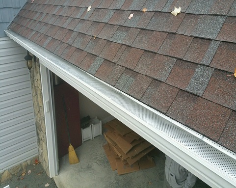 Shur-Flo leaf guard system installed by Gutter Tech